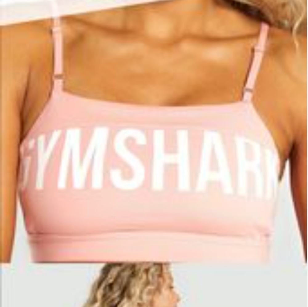 Gymshark Coral Pink Barbiecore Sports Bra Top XS